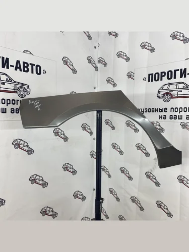Левая внешняя задняя ремонтная арка Пороги-Авто (Холоднокатаная сталь 0,8 мм) Mazda 3/Axela  BK (2003-2009) дорестайлинг седан, рестайлинг седан, рестайлинг, хэтчбэк