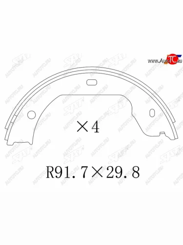 Колодки барабанные задние RH-LH SAT BMW X5 F15 (2013-2018)