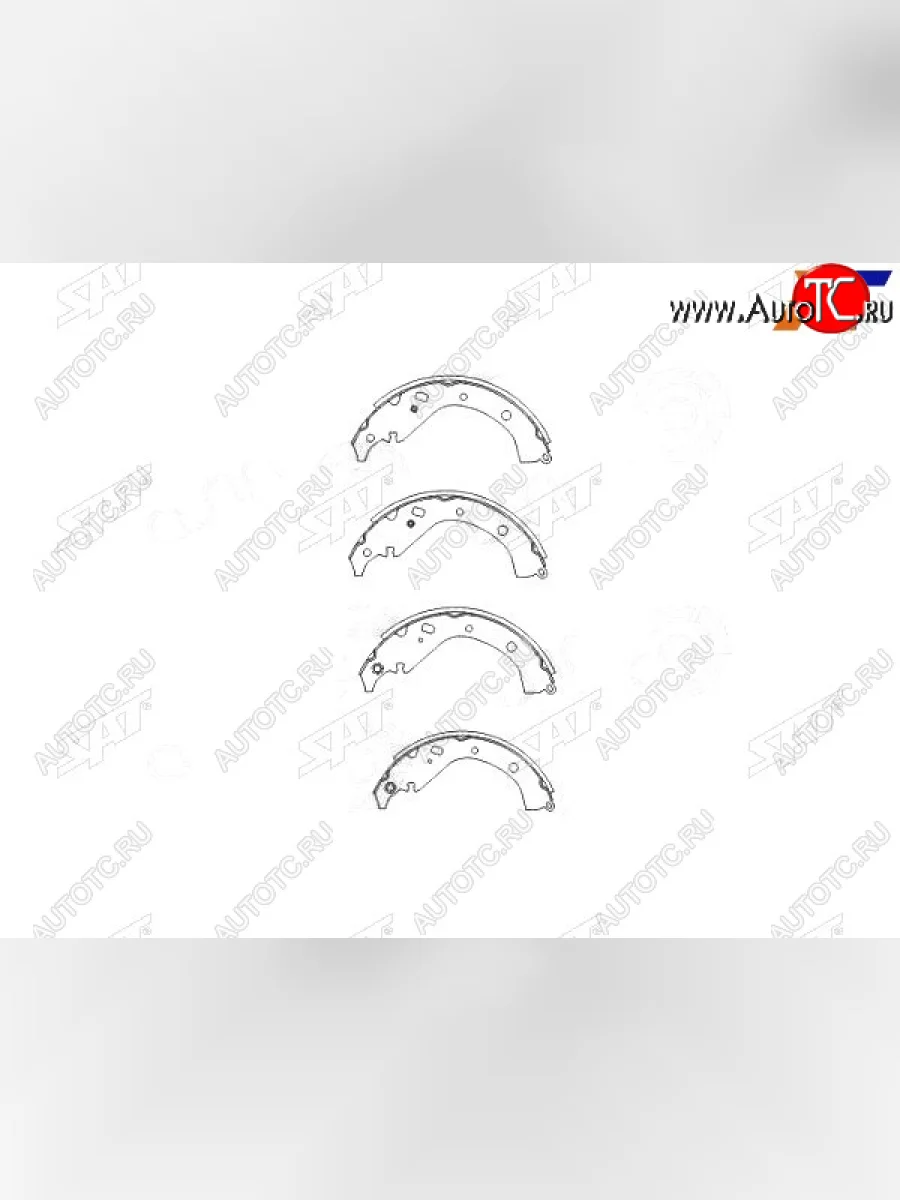 Колодки тормозные барабанные задние LH-RH SAT Toyota Probox (2002-2014)  с доставкой в г. Керчь