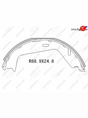 Колодки тормозные барабанные задние LH-RH SAT Volvo S80 TS седан дорестайлинг (1998-2003)