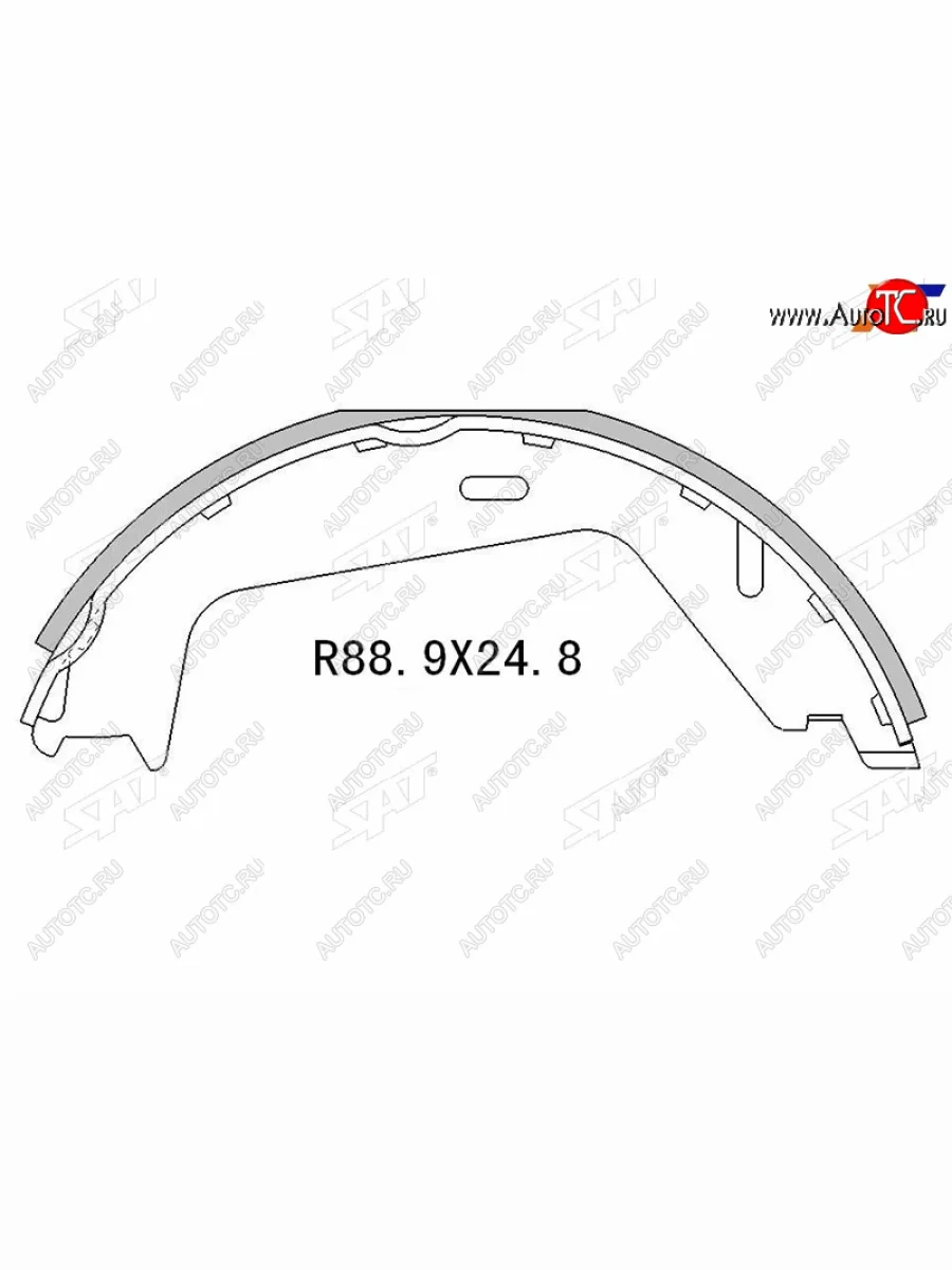 Колодки тормозные барабанные задние LH-RH SAT Volvo XC90 C дорестайлинг (2002-2006)  в Керчи Республика Крым