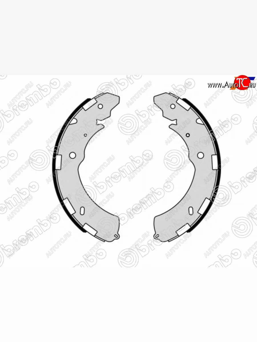 Колодки тормозные барабанные задние LH-RH SAT Mitsubishi L200 4  дорестайлинг (2006-2014)  с доставкой в г. Керчь