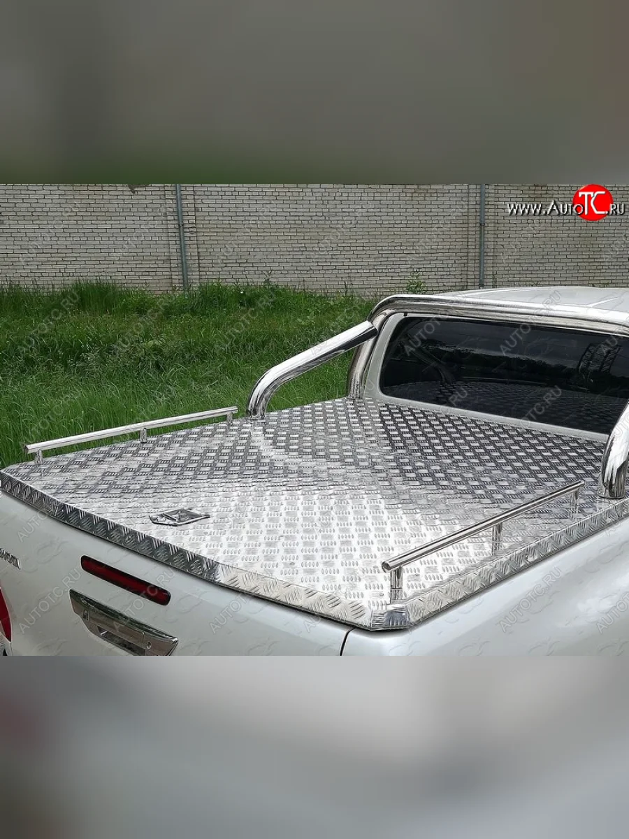 Рейлинги длинные ТСС Тюнинг Mitsubishi L200 5 KK,KL рестайлинг (2018-2022) (нержавейка)  в Самаре Самарской области