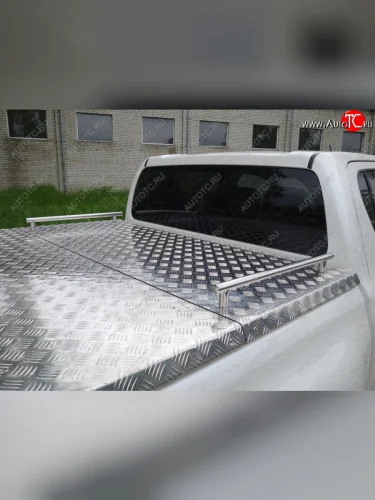 Рейлинги короткие ТСС Тюнинг (нержавеющая сталь) Fiat Fullback (2016-2018)