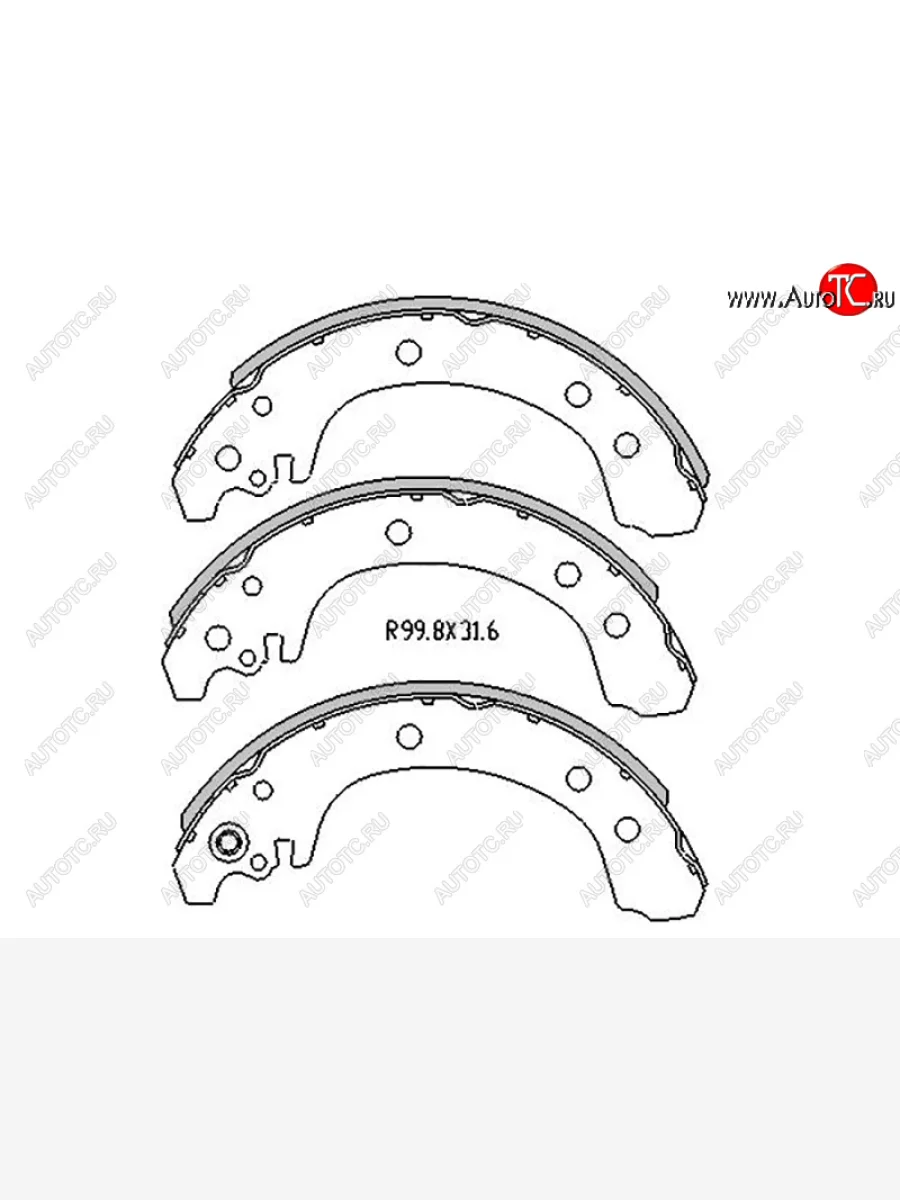 Колодки тормозные задние RH-LH SAT Toyota Matrix E130 (2003-2008)  в Керчи Республика Крым