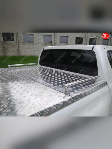 Рейлинги короткие ТСС Тюнинг (нержавеющая сталь) Mitsubishi L200  5 KK,KL (2015-2019) дорестайлинг