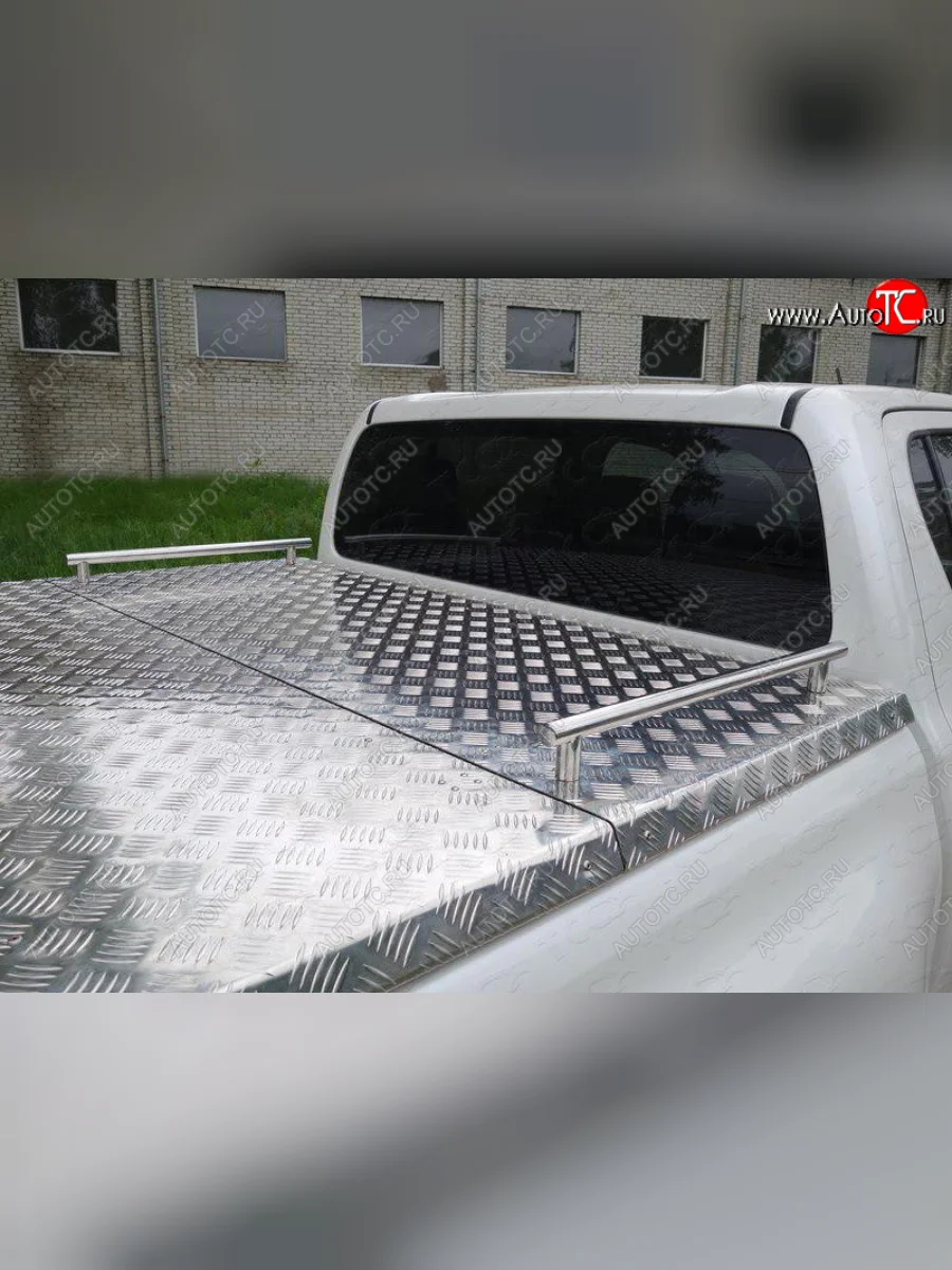 Рейлинги короткие ТСС Тюнинг  Mitsubishi L200 (2015-2019) 5 KK,KL (нержавеющая сталь)  в Самаре Самарской области