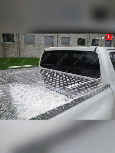 Рейлинги короткие ТСС Тюнинг (нержавеющая сталь) Mitsubishi L200  5 KK,KL (2018-2022) рестайлинг