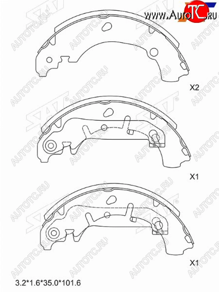 Колодки тормозные задние RH-LH SAT Ford Fiesta 5 хэтчбэк 5 дв. дорестайлинг (2001-2005)  в Самаре Самарской области
