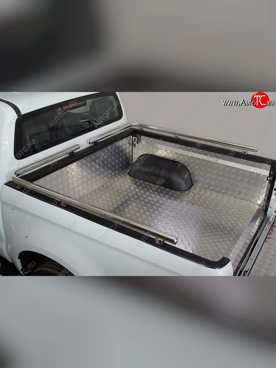 Рейлинги на кузов гнутые d42,4 мм ТСС Тюнинг JAC T6 пикап (2018-2024) (нержавейка)  в Самаре Самарской области