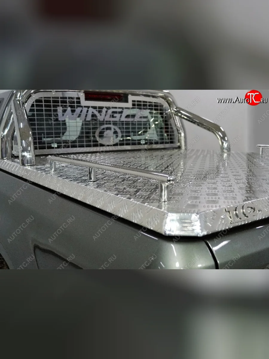 Рейлинги длинные ТСС Тюнинг  Great Wall Wingle 7 (2018-2023) (нержавеющая сталь)  в Самаре Самарской области