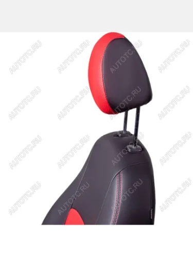 Комплект чехлов для сидений (РЗС 40/60 2Г Илана+Орегон) ТУРИН Lord Autofashion (черный, вставка красная, строчка красная) KIA Cerato 2 TD седан (2008-2013)