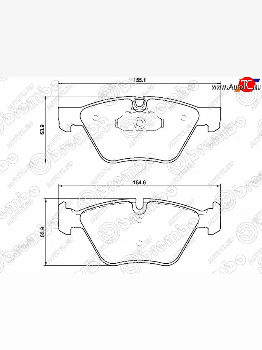 Колодки тормозные передние FL-FR SAT  BMW 5 серия (2003-2010) E60  в Самаре Самарской области