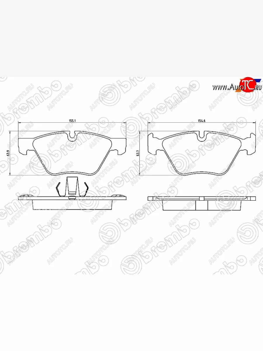 Колодки тормозные передние FL-FR SAT BMW 5 серия F10 седан дорестайлинг (2009-2013)  в Керчи Республика Крым