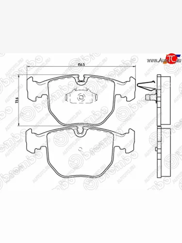 Колодки тормозные передние FL-FR SAT BMW X5 E53 рестайлинг (2003-2006)