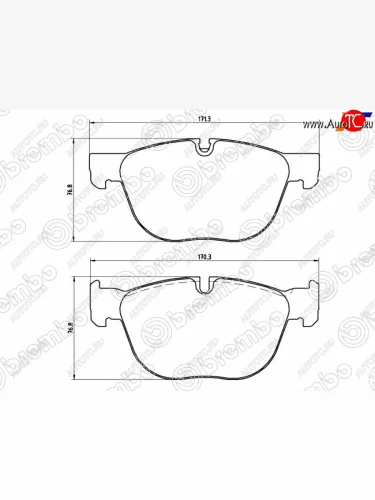 Колодки тормозные передние FL-FR SAT BMW X5 E70 рестайлинг (2010-2013)