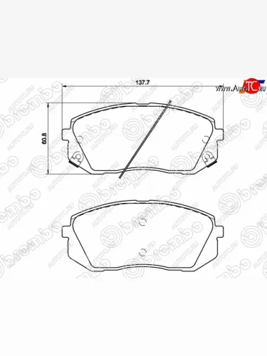 Колодки тормозные передние FL-FR SAT Hyundai IX35 LM дорестайлинг (2009-2013)