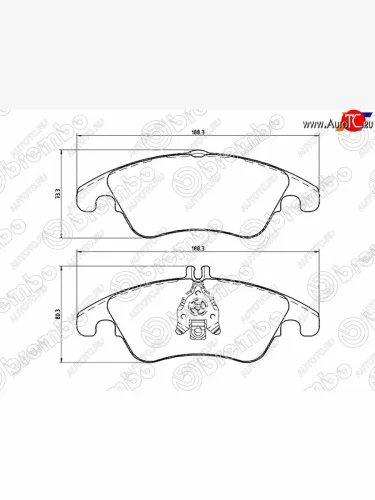 Колодки тормозные передние FL-FR SAT Mercedes-Benz E-Class W212 рестайлинг седан (2013-2017)