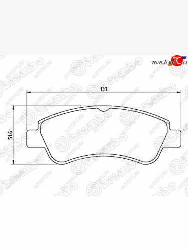 Колодки тормозные передние FL-FR SAT Peugeot Partner  B9 (2008-2018) дорестайлинг, 1-ый рестайлинг, 2-ой рестайлинг