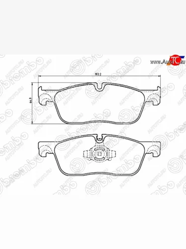 Колодки тормозные передние FL-FR SAT Jaguar F-Pace X761 дорестайлинг (2015-2020)
