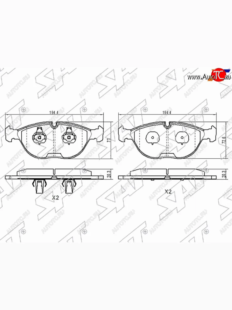 Колодки тормозные передние FL-FR SAT Mercedes-Benz E-Class W210 дорестайлинг универсал (1996-1999)  в Керчи Республика Крым
