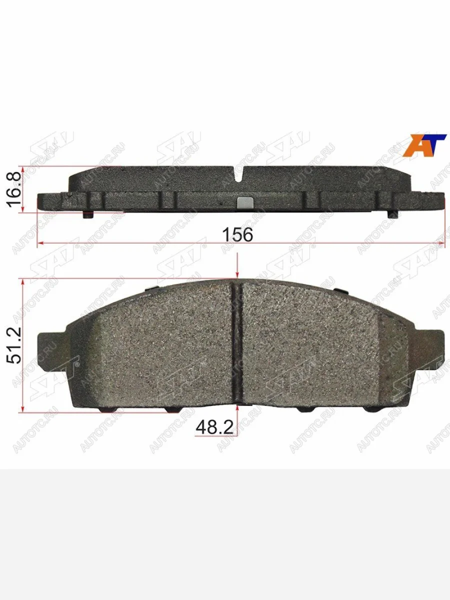 Колодки тормозные передние FL-FR SAT Mitsubishi Pajero Sport PA рестайлинг (2004-2008)  в Керчи Республика Крым