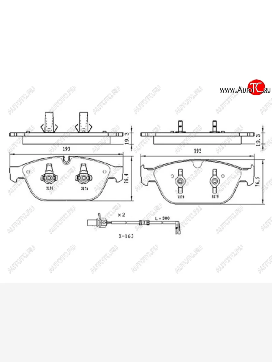 Колодки тормозные передние FL-FR SAT Audi A8 D4 дорестайлинг, седан (2009-2013) (с датчиком)  в Перми Пермском крае