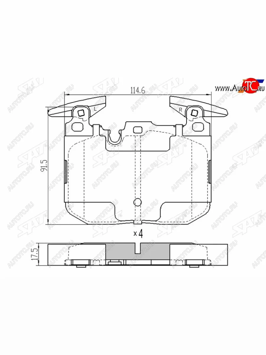 Колодки тормозные передние FL-FR SAT BMW 1 серия F20 хэтчбэк 5 дв. дорестайлинг (2012-2015)  в Самаре Самарской области