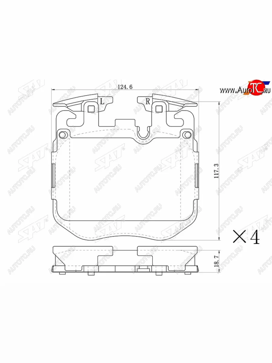 Колодки тормозные передние FL-FR SAT BMW X3 G01 рестайлинг (2021-2023)  в Керчи Республика Крым