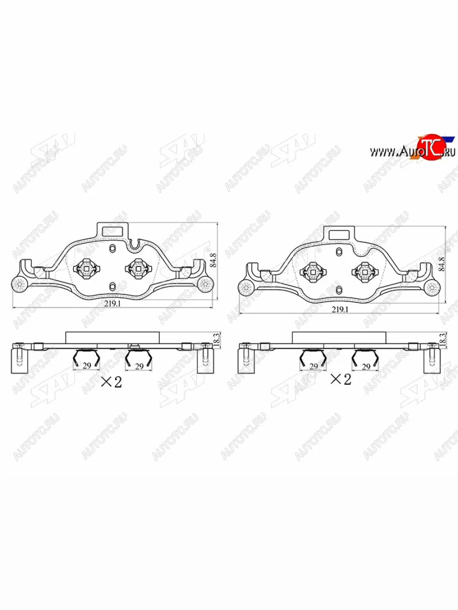 Колодки тормозные передние FL-FR SAT BMW X3 G01 рестайлинг (2021-2023)  в Керчи Республика Крым