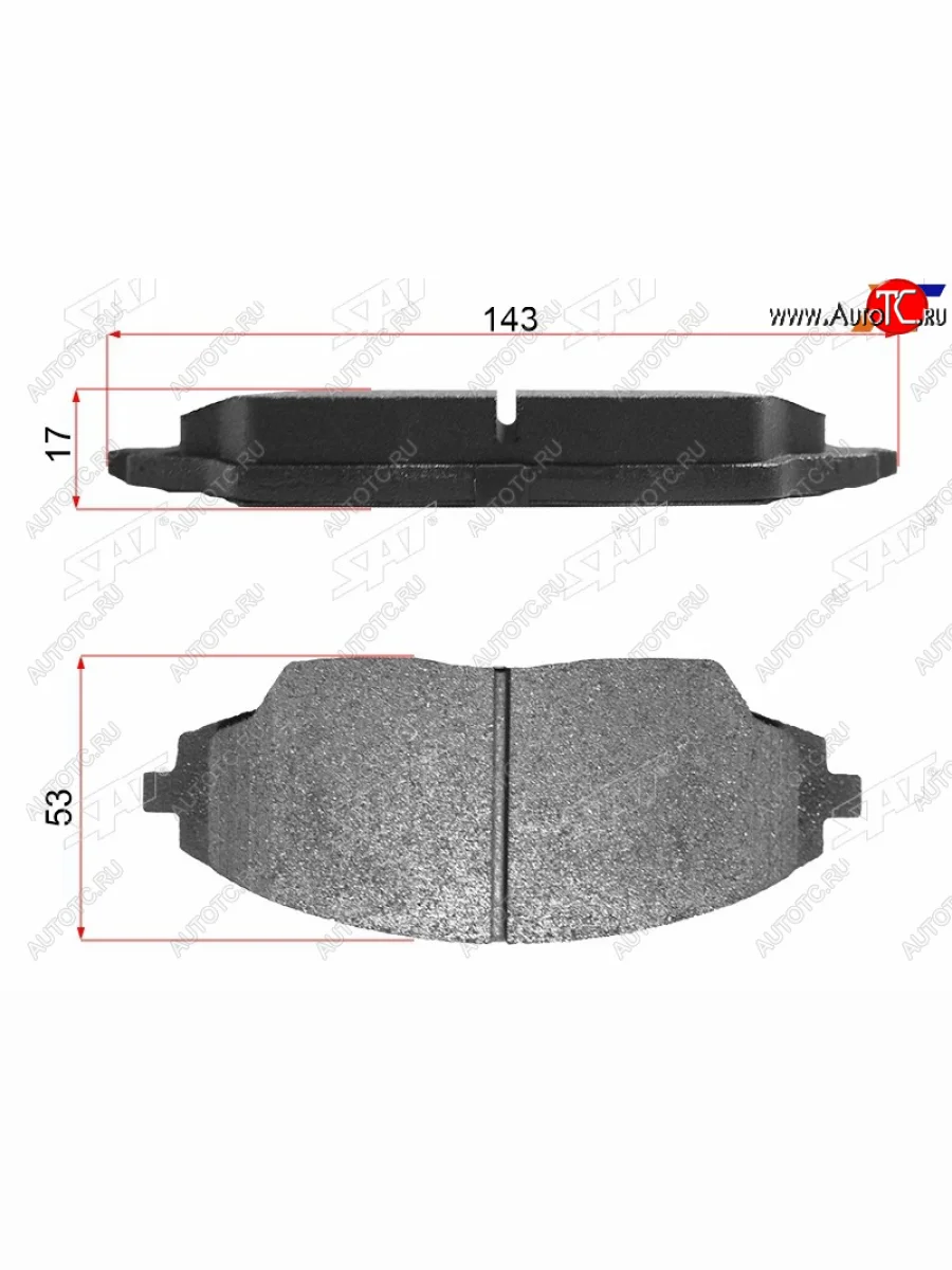 Колодки тормозные передние FL-FR SAT Chevrolet Cobalt седан 1-ый рестайлинг (2016-2019)  в Перми Пермском крае