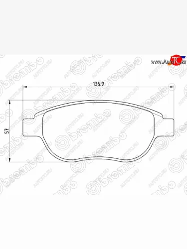 Колодки тормозные передние FL-FR SAT Peugeot 206 хэтчбэк 5 дв. 2AC рестайлинг (2003-2009)
