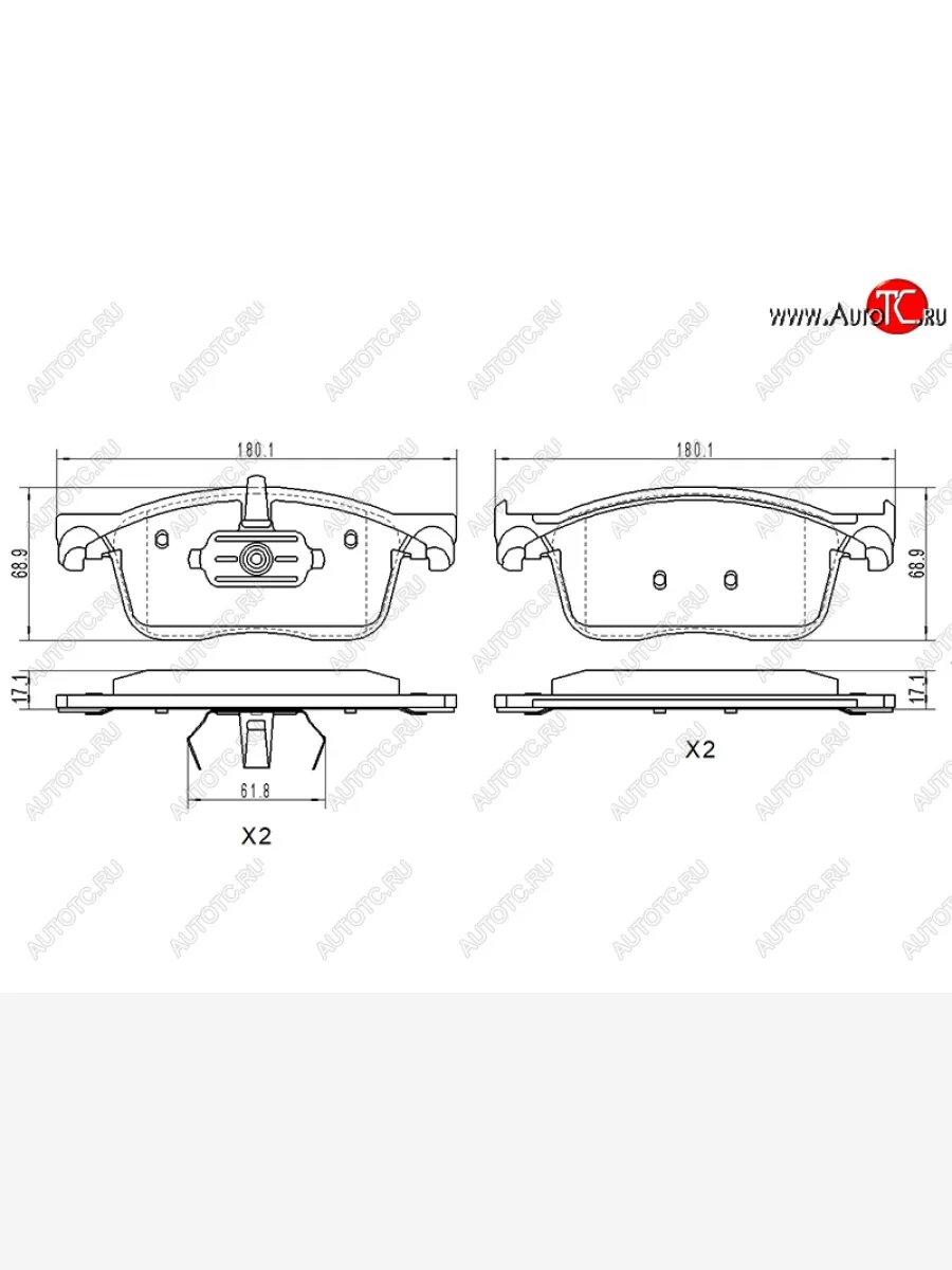 Колодки тормозные передние FL-FR SAT CITROEN SpaceTourer (2016-2022)  в Керчи Республика Крым