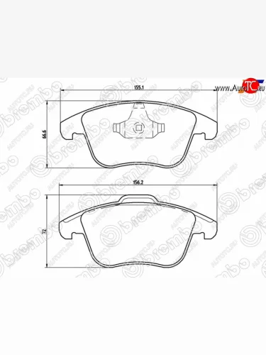 Колодки тормозные перед FL-FR SAT Ford Mondeo Mk4,DG дорестайлинг, универсал (2007-2010)