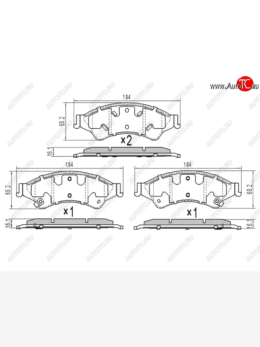Колодки тормозные перед FL-FR SAT Ford Ranger SuperCab (2019-2023)  в Керчи Республика Крым