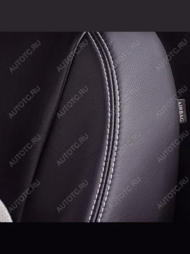 Комплект чехлов для сидений (РЗС 60/40 3Г Илана+Орегон) ТУРИН СТ Lord Autofashion (черная, вставка белая, строчка белая) KIA Picanto 3 JA хэтчбэк 5 дв. дорестайлинг (2017-2021)