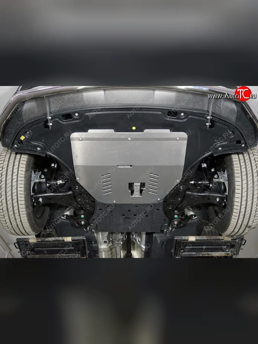 Защита картера и КПП ТСС Тюнинг Hyundai Santa Fe TM рестайлинг (2020-2022) (алюминий 4 мм)  в Керчи Республика Крым