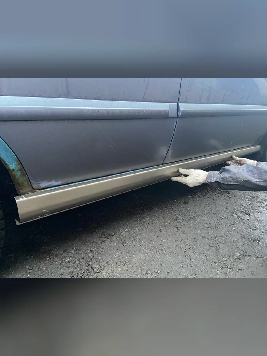 Правый ремонтный порог Пороги-Авто  KIA Rio (2000-2005) 1 DC (Холоднокатанная сталь 1 мм)  в Керчи Республика Крым