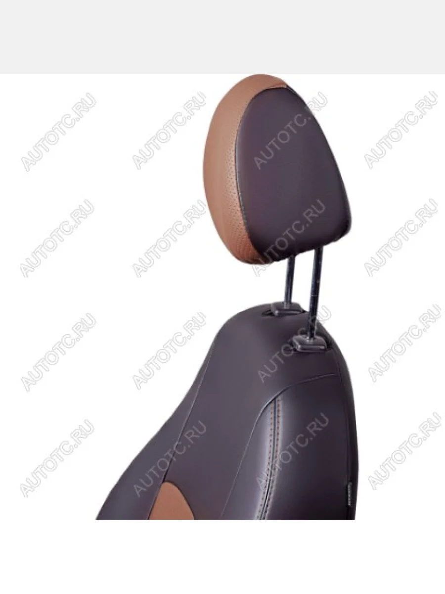 Комплект чехлов для сидений (РЗС 60/40 3Г Илана+Орегон) ТУРИН Lord Autofashion KIA Picanto 3 JA хэтчбэк 5 дв. дорестайлинг (2017-2021) (черный, вставка темно-коричневая/беж, строчка темно-коричневая)  в Перми Пермском крае