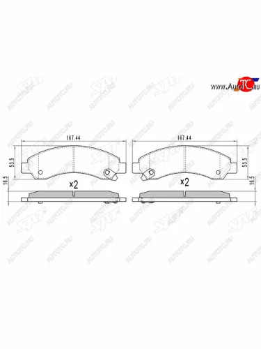 Колодки тормозные перед FL-FR SAT Great Wall Hover  1-ый рестайлинг (2010-2014)
