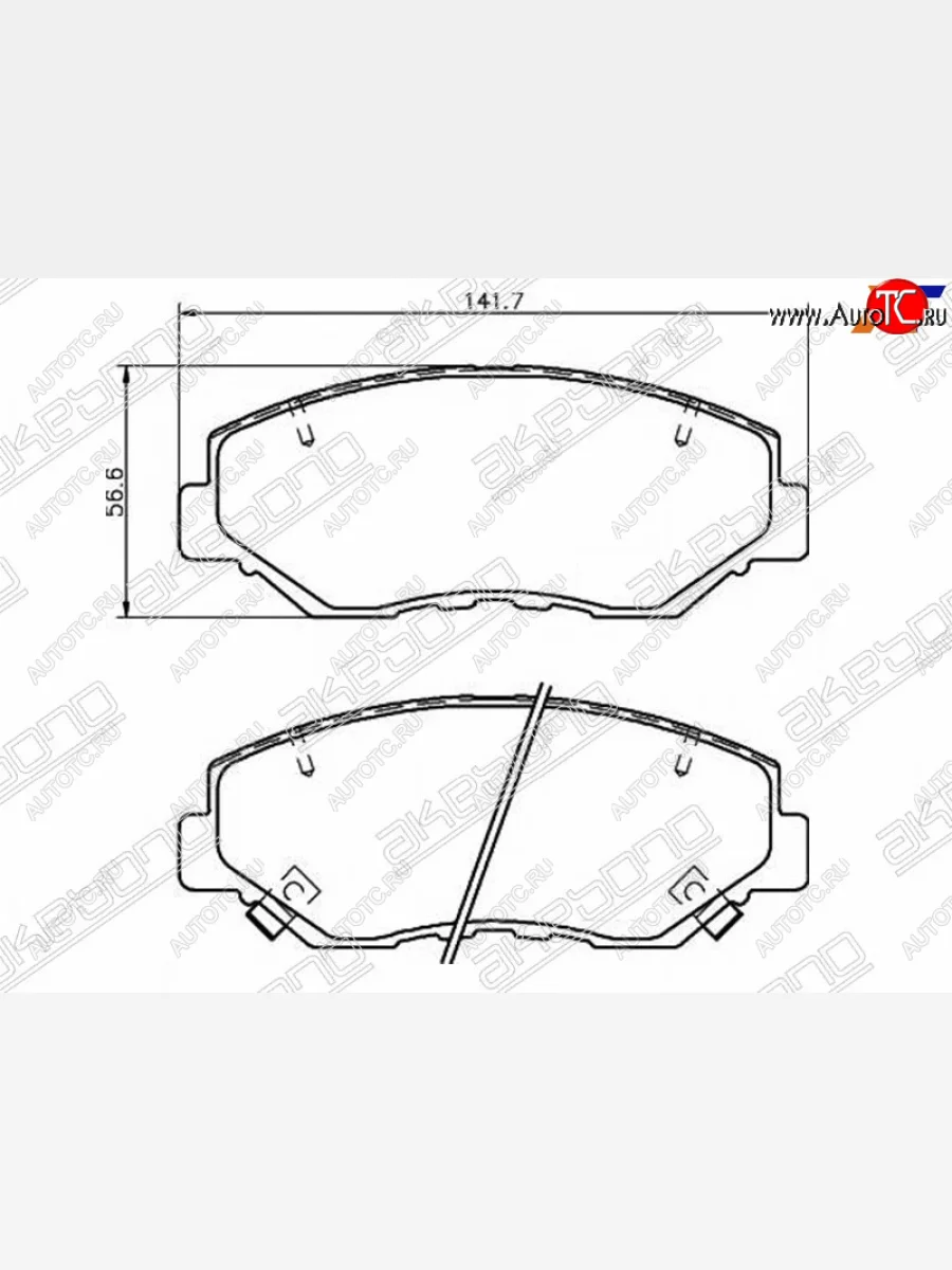 Колодки тормозные перед FL-FR SAT Honda CR-V RD4,RD5,RD6,RD7,RD9  дорестайлинг (2001-2004)  с доставкой в г. Керчь