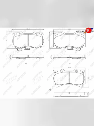 Колодки тормозные перед FL-FR SAT HUMMER H3 (2005-2010)