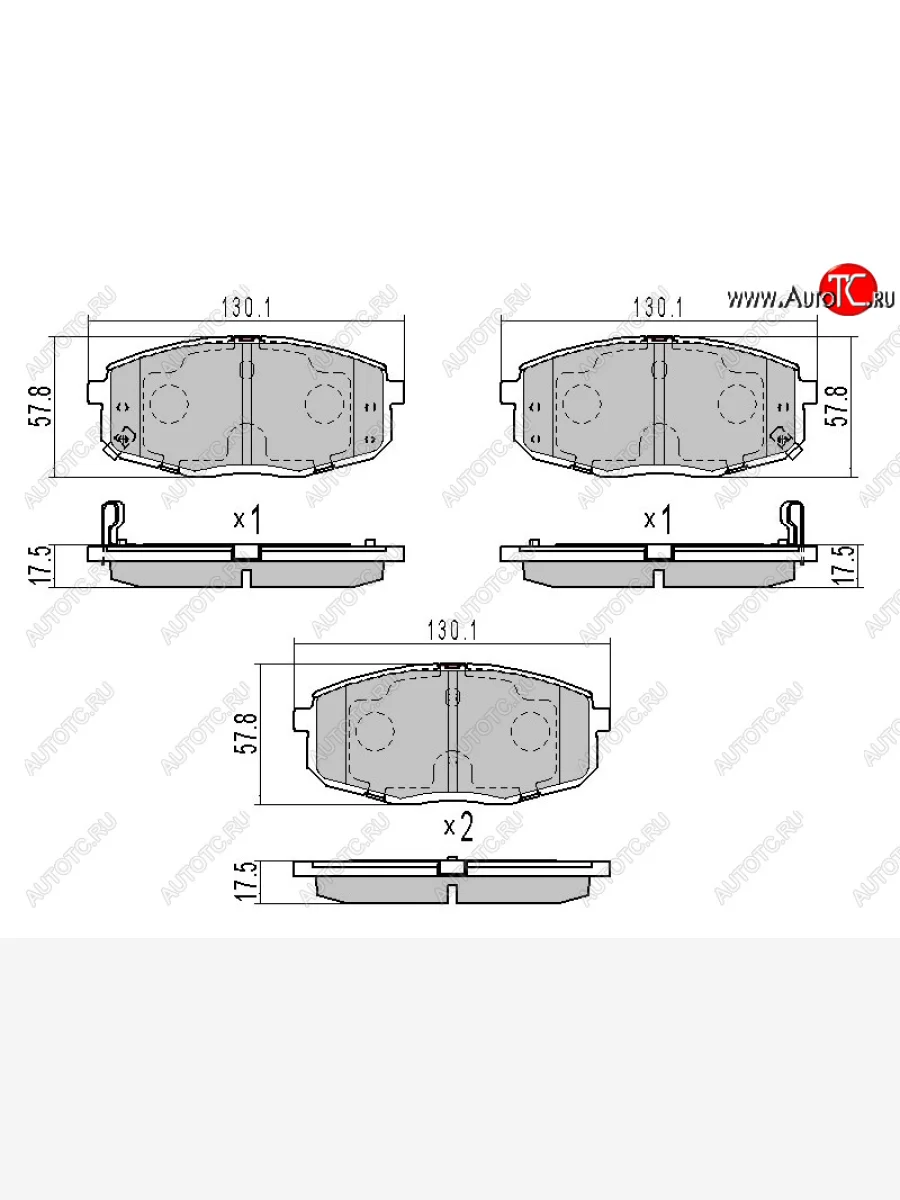 Колодки тормозные перед FL-FR SAT Hyundai I30 FD универсал дорестайлинг (2007-2010)  в Керчи Республика Крым