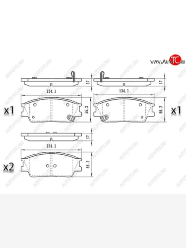 Колодки тормозные передние FR-FL SAT  KIA Soul SK3 (2018-2022)