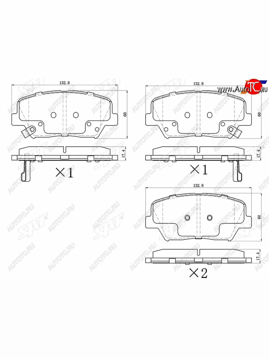 Колодки тормозные передние FR-FL SAT  Hyundai Creta GS рестайлинг (2019-2021)  в Самаре Самарской области