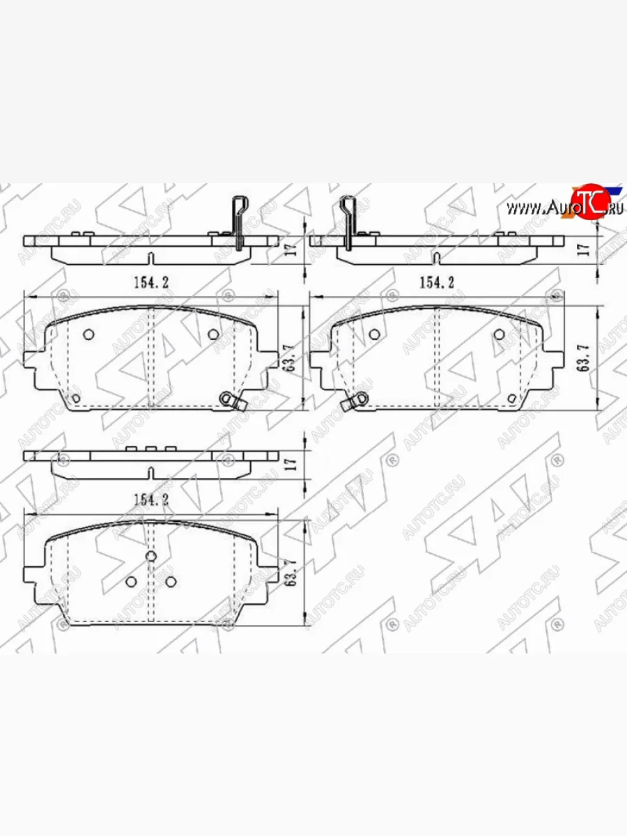 Колодки тормозные передние FR-FL SAT  KIA Sorento MQ4 (2020-2022)  в Перми Пермском крае