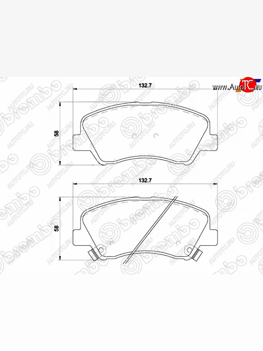 Колодки тормозные передние FR-FL SAT  Hyundai Solaris RBr хэтчбэк рестайлинг (2014-2017)  с доставкой в г. Керчь