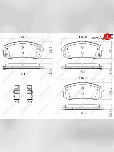 Колодки тормозные передние FR-FL SAT  Hyundai Sonata  DN8 (2019-2022), KIA K5  DL (2019-2022)