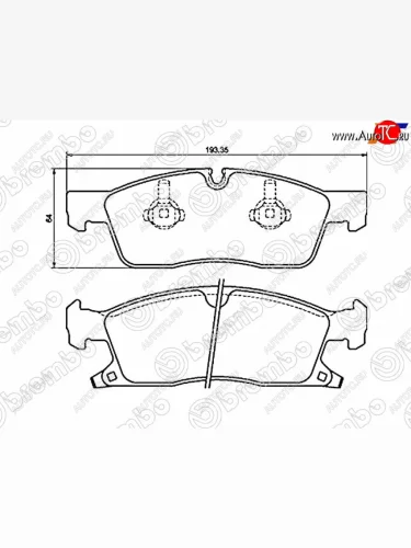 Колодки тормозные перед FR-FL SAT Jeep Grand Cherokee WK2 2-ой рестайлинг (2017-2022)