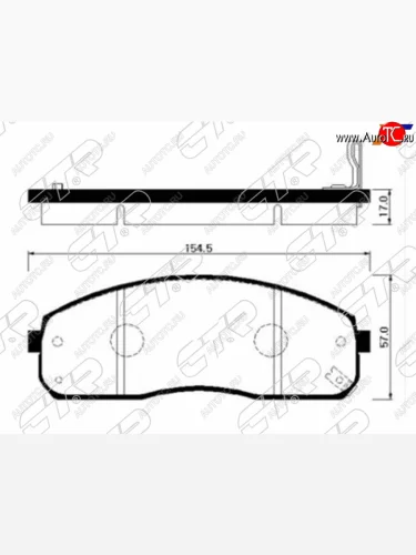 Колодки тормозные перед FR-FL SAT KIA Bongo 4 PU рестайлинг (2012-2025)